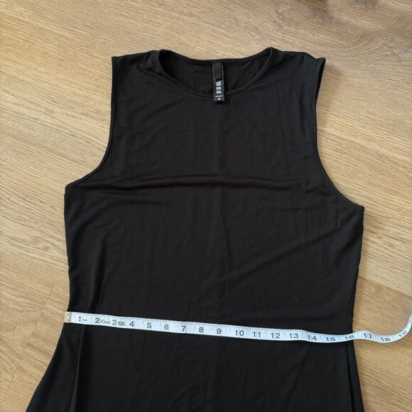 SKIMS Smooth Stretch Modal crew neck maxi dress size 2X black sleeveless plus - Picture 7 of 9